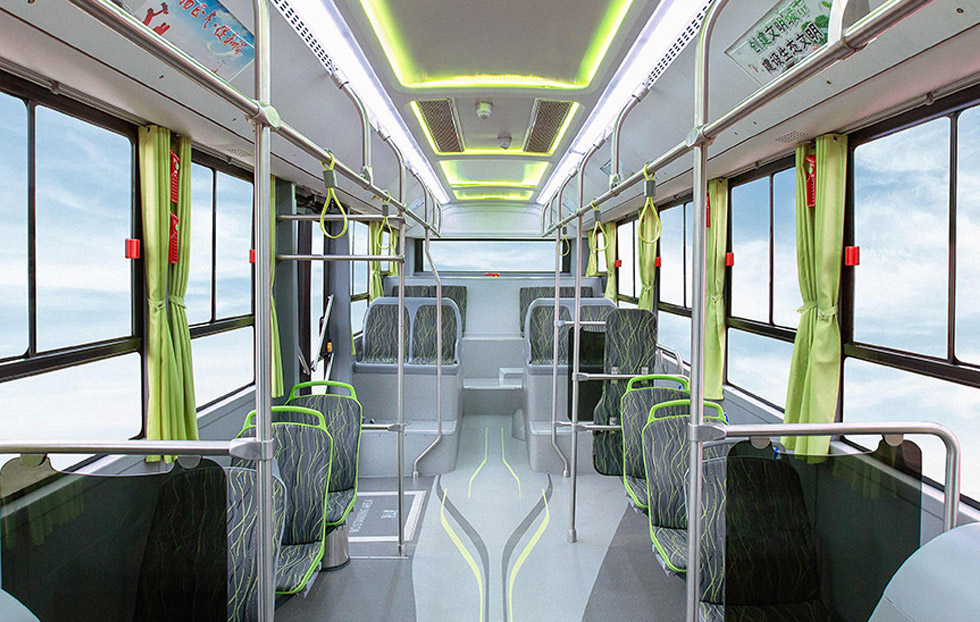 Interior of public transportation